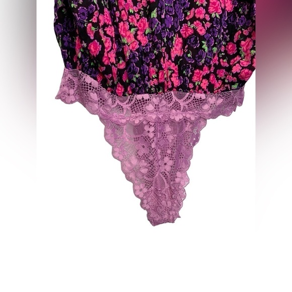 NWT Free People Bare It All Floral Cowl Back Tie Shoulder Bodysuit Party Combo S - Picture 6 of 10